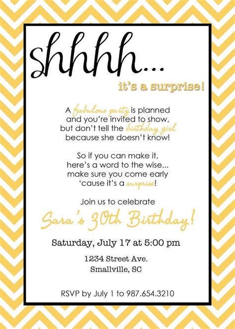 Download Wording For Surprise Birthday Party Invitations 40th Birthday