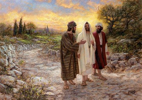 Jesus Meets His Disciples On The Road To Emmaus They Do Not Recognize