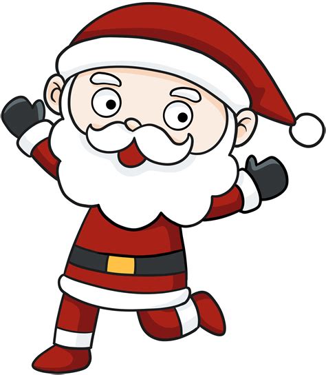 Cute Cartoon Santa Claus Merry Christmas 15100273 Png