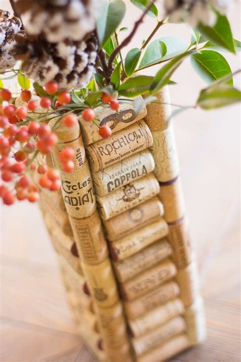 Diy Wine Cork Vase Perfect Mothers Day T Musely
