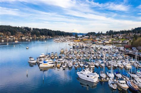 Gig Harbor View Mt Rainer Stock Photos Free And Royalty Free Stock