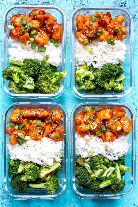 These Honey Sriracha Chicken Meal Prep Bowls With Broccoli And Jasmine