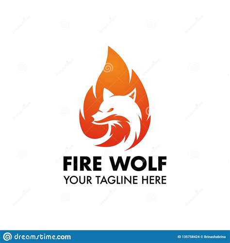 Fire Wolf Mascot Or Logo For Your Design Or Company Vektor Abbildung
