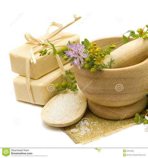 Natural Cosmetics And Medicine Herbs Stock Image Image