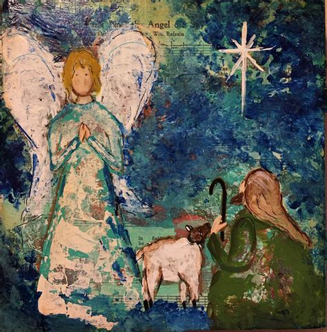 Christmas Angel Angel Painting Canvas Painting Painting