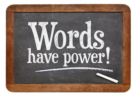 Words Have Power Blackboard Sign Stock Image Image Of Writing
