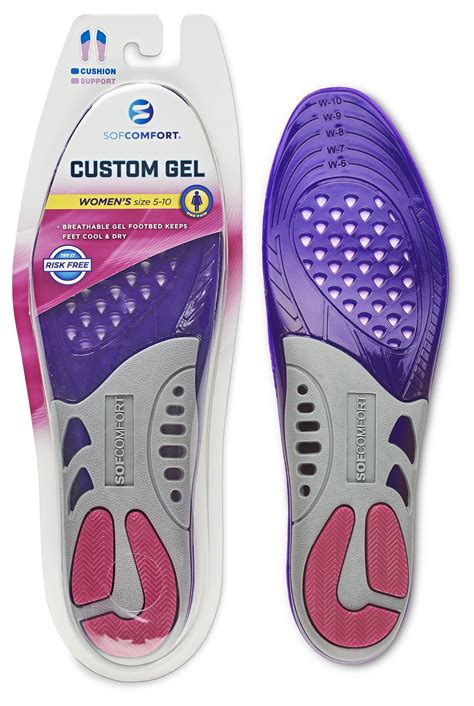 Sof Comfort Custom Gel Insole Womens 6 11 Furniturezstore