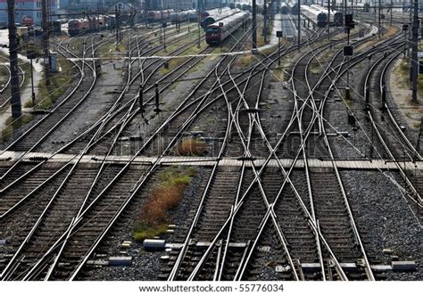 Railway Tracks Switches Stock Photo 55776034 Shutterstock