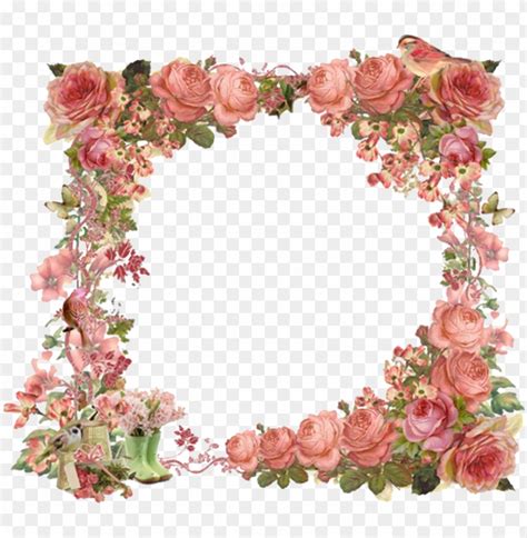 Vintage Flower Border Clipart Best Flower Site