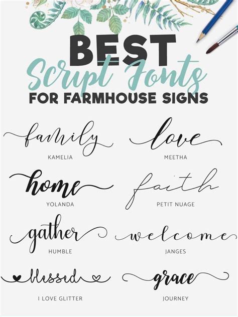Fonts For Farmhouse Signs Cricut Fonts Sign Fonts Lettering