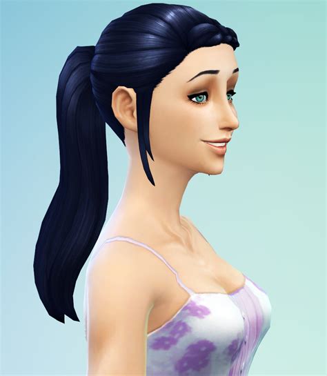 The Sims 4 Custom Content Braid Ponytail Edit Sims