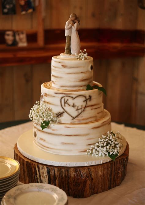 Tree Stump Wedding Cake Kittiskakes Com Country Wedding Cakes