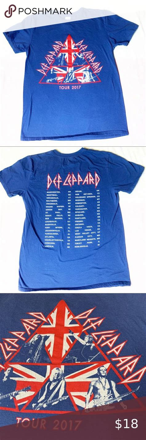 Def Leppard Concert Graphic Tee Rock Band Def Leppard Concert Graphic