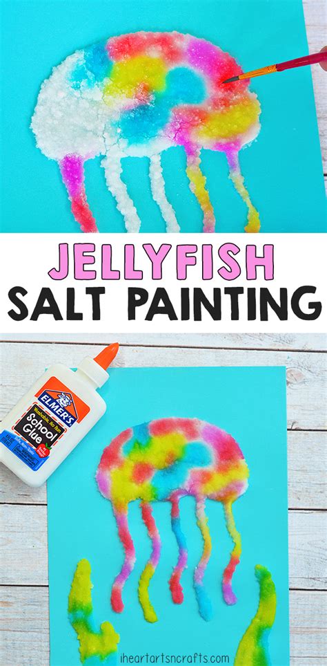Jellyfish Salt Painting Activity For Kids Kids Art Projects