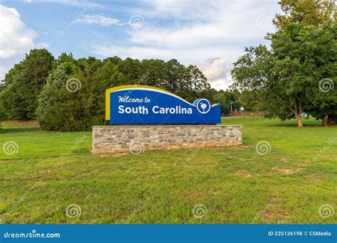 The South Carolina Welcome Sign At The Visitor Information Center In