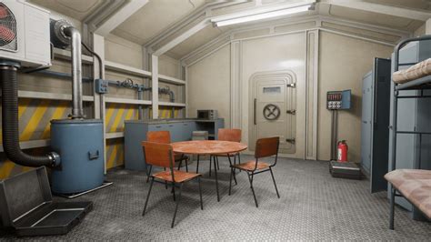 Hq Nuclear Bomb Shelter 3d Model Pbr Cgtrader