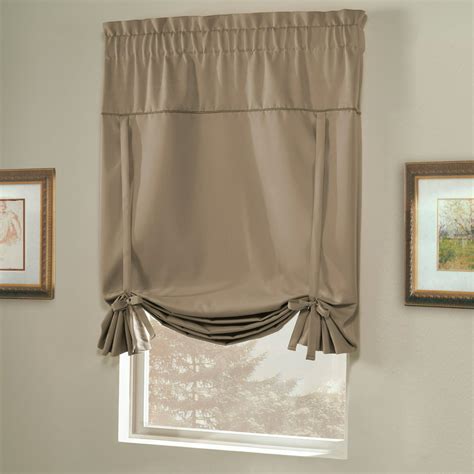 Blackstone 40 X 63 Window Curtain Tie Up Shade Taupe