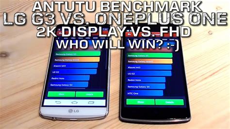 It makes it much easier to compare devices rather than just looking at the overall score. OnePlus One vs. LG G3 / Antutu Benchmark - VERY close ...