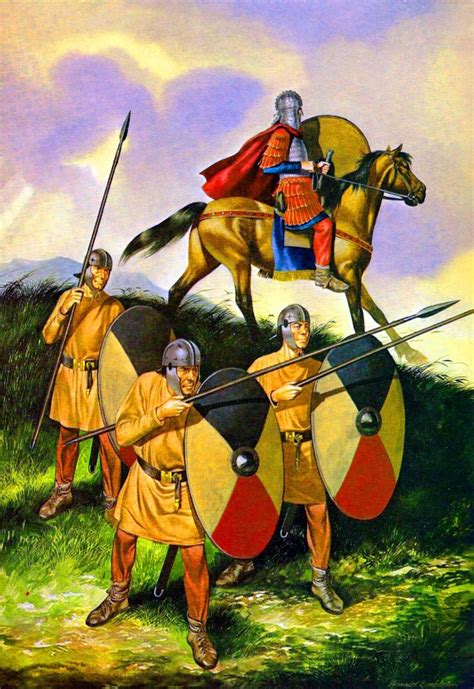 Legionaries 4th 5th Century Roman Britain Foot Soldiers Wear Decorated