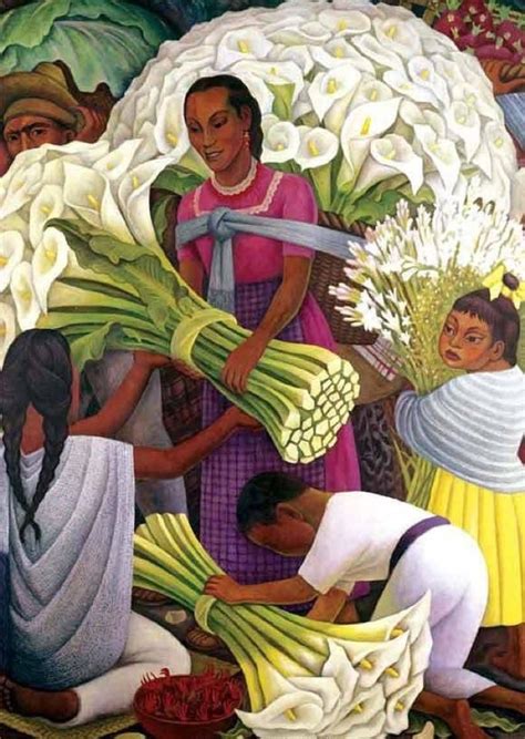 La Vendedora De Flores De Diego Rivera Mexican Art Diego Rivera Art