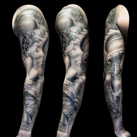 Greek God Full Sleeve Tattoo For Men Part By Steve Toth Tattoos For