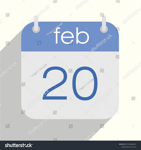 February 20th Calendar Vector Illustration Royalty Free Stock Vector
