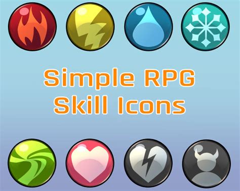Artstation Simple Rpg Skill Icons