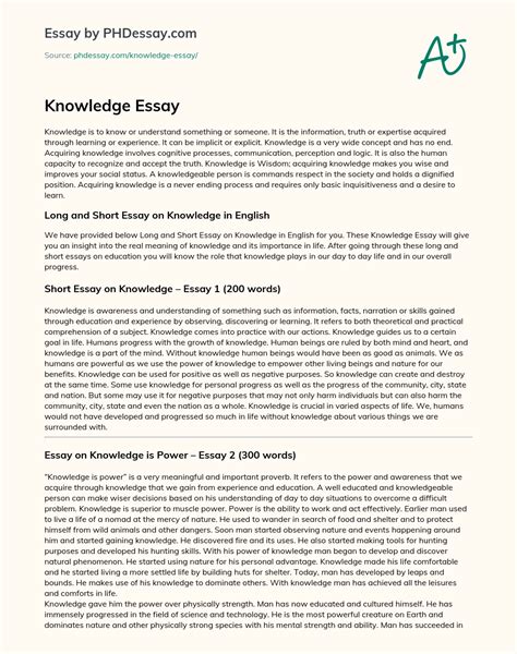 Knowledge Informative And Argumentative Essay Examples