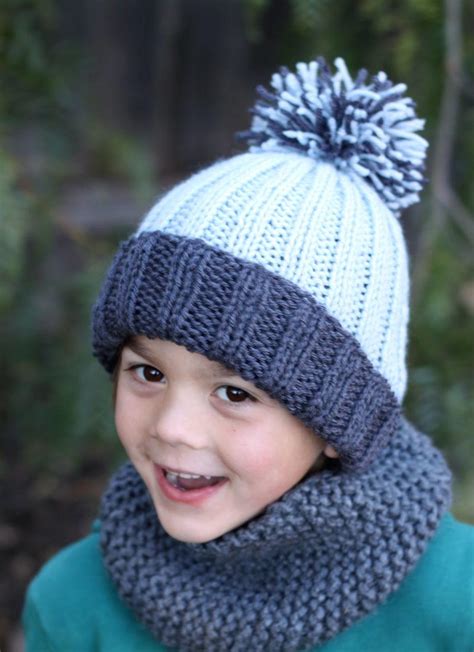 Knitting Pattern Rib Knit Hat Child Size Mike Nature