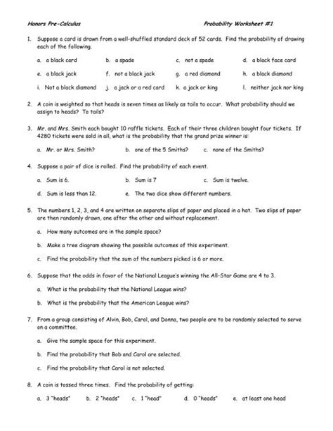 Free precalculus worksheets created with infinite precalculus. Precalculus Worksheets With Answers : Precalculus Name ...