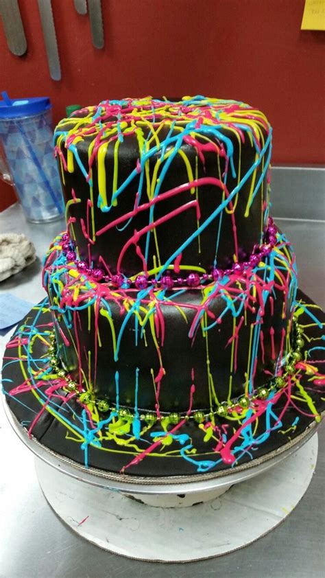 Neon Birthday Cake Ideas