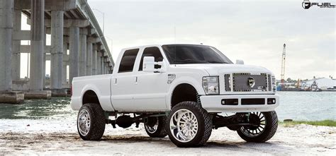 White Hot Is This Lifted Ford F250 With Fuel Wheels