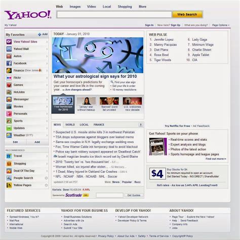 Yahoo Homepage 1994 2014 ~ Info And Knowledge