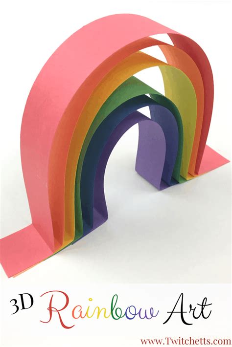 3d Rainbow Art Construction Paper Crafts For Kids Pin Twitchetts