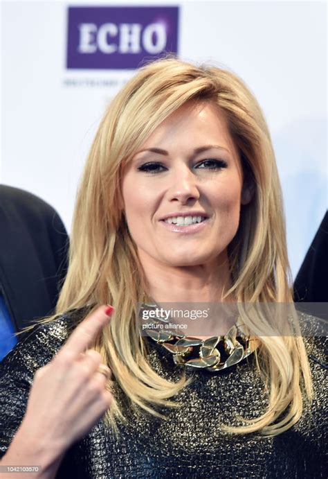 Schlager Singer Helene Fischer Poses With The Trophy During A Press News Photo Getty Images