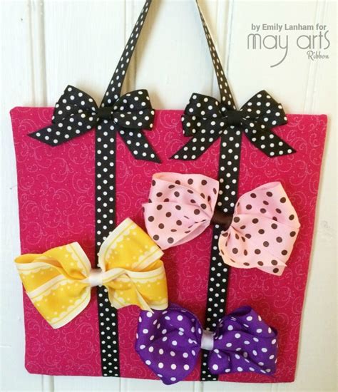 I have big bows as well as teeny tiny infant hair clips that wont clip onto wider ribbons. DIY Hair Bow Holder - Wholesale Ribbon - May Arts Ribbon