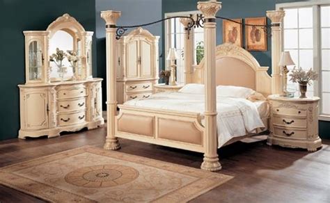 Wide range of canopy bed and other furniture with free shipping. Luxury White Canopy King Bedroom Furntiure Set(Leather ...