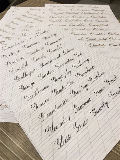 Copperplate Lettering Guide Calligraphy Handwriting Cursive Handwriting