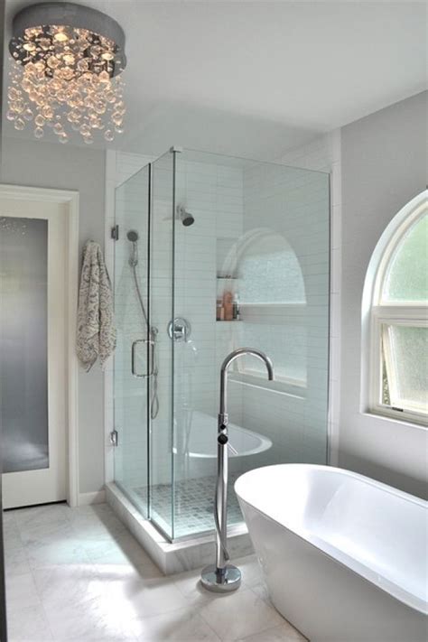 Bathroom Images Free Standing Tub With Glass Enclosed Shower Floor Tub Filler Free Standing