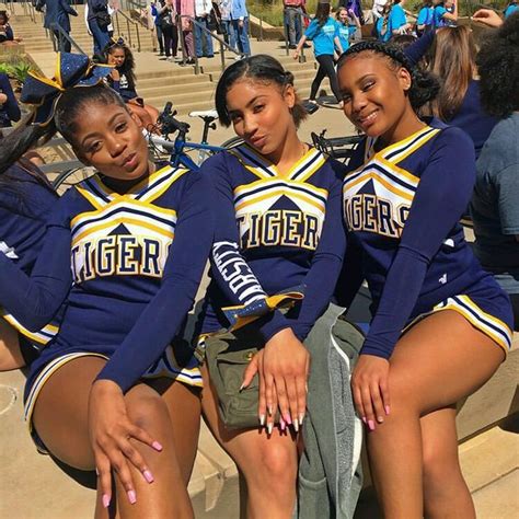Pin By Tianay Foster On Tay Black Cheerleaders Cheer Outfits Squad Outfits