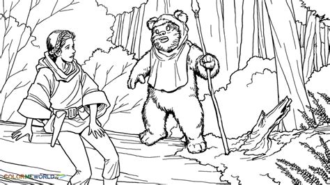 Star Wars Ewok Coloring Pages Coloring Pages