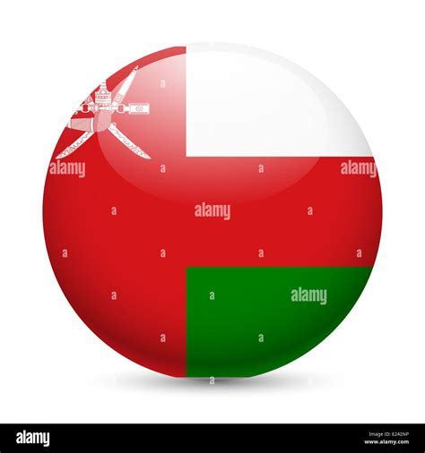 Flag Of Oman As Round Glossy Icon Button With Omani Flag Stock Photo