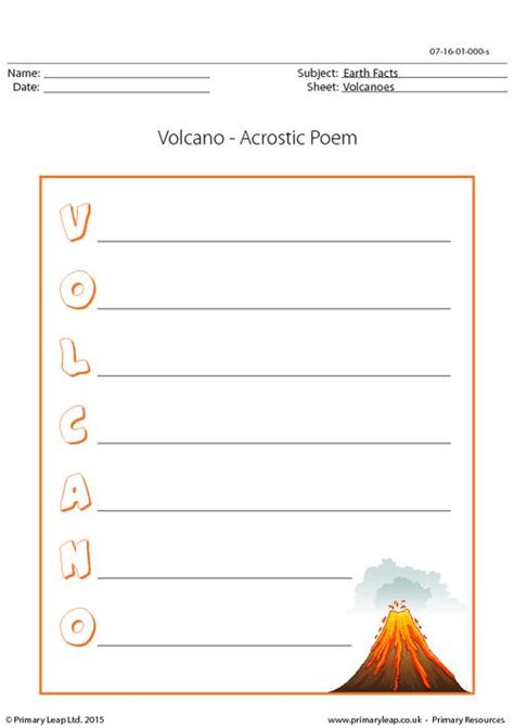 Volcano Poems For Kids