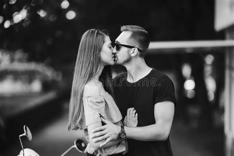 Cute Couple Kissing Stock Image Image Of Handsome Flirt 81431357