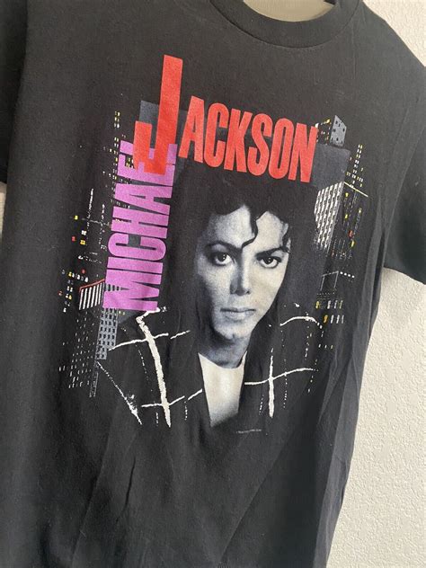 Vintage Michael Jackson Bad Tour T Shirt Single Gem