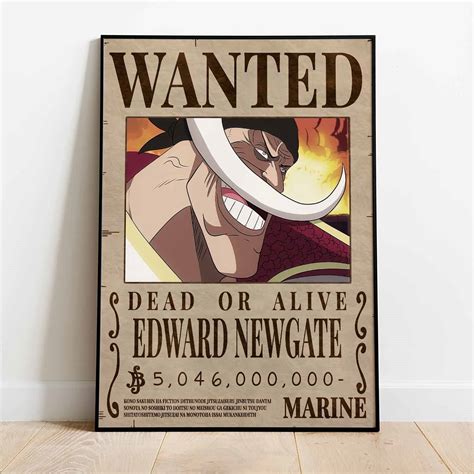 Whitebeard Wanted Poster Etsy