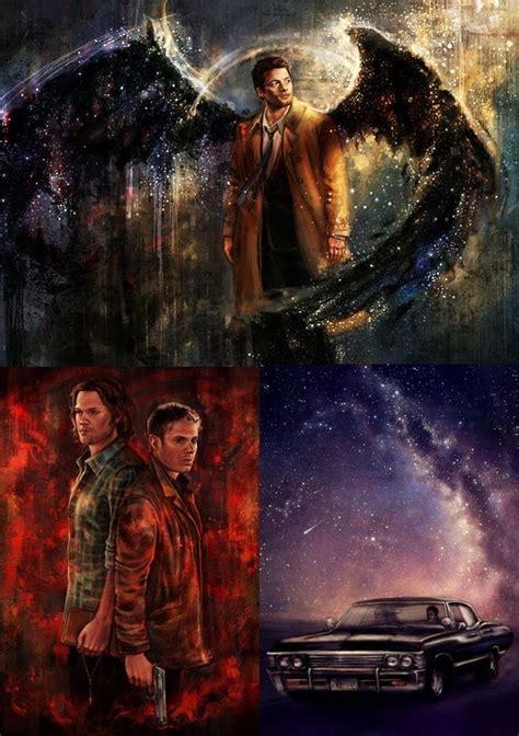Poster Supernatural Castiel Dean Sam Winchester By Fanartittude