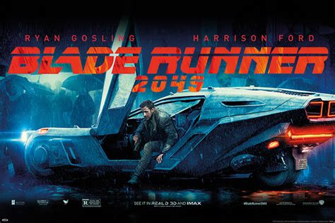 2017 film by denis villeneuve. Blade Runner - 2049 - Flying Car - Poster - 91,5x61