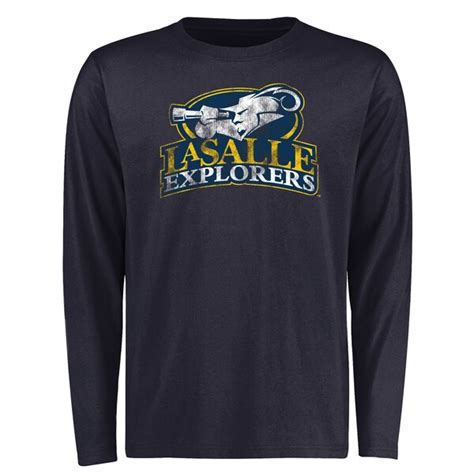 La Salle Explorers Big And Tall Classic Primary Long Sleeve T Shirt Navy