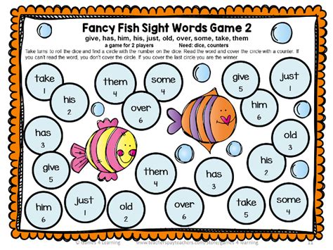Sight Word Games Printable First Grade Josephine Wilsons Sight Words